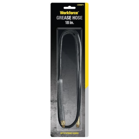 Workforce Grease Hose, 3/16in x 36in Thermoplastic, 1/8in MNPT Ends, Spring Guard L2285SP-1